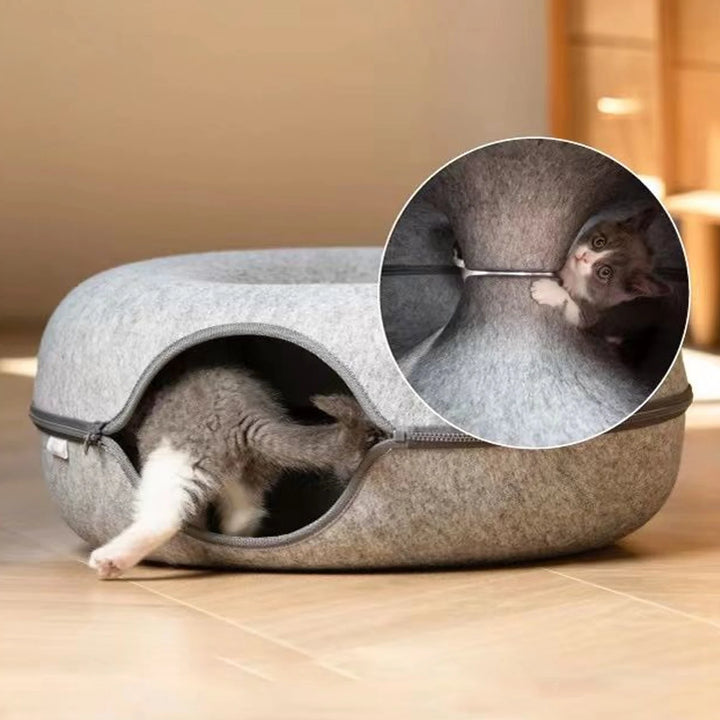 Donut Tunnel Cat Bed
